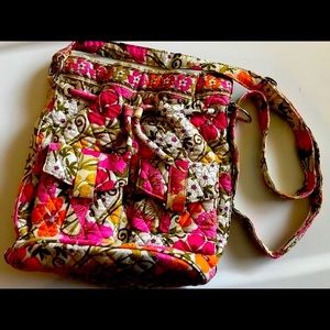 Vera Bradley TEA GARDEN Quick Draw vegan floral crossbody shoulder bucket bag